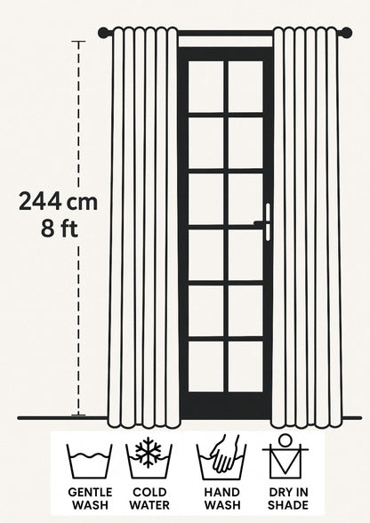 White Floral Bengal Hand Embroidery Semi Sheer Curtain – Home Decor on Brown Living™. SKU: INBCW02. Img 3.