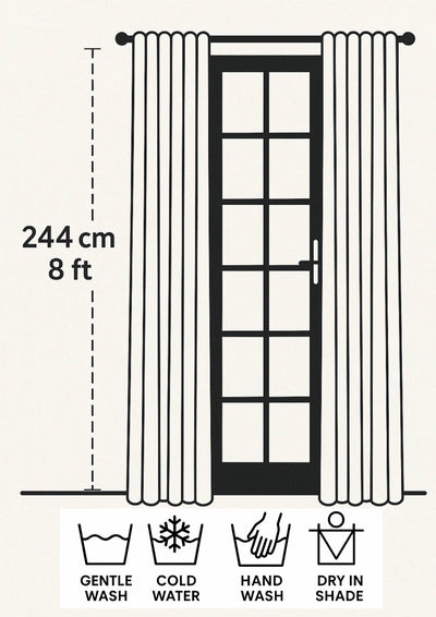White Floral Bengal Hand Embroidery Semi Sheer Curtain – Home Decor on Brown Living™. SKU: INBCW03. Img 15.