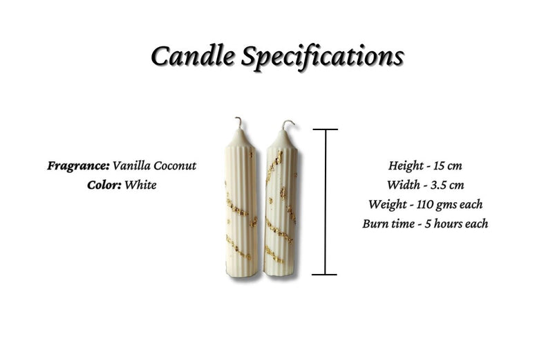 White Gold Hope Pillar Soy Wax Candle - Small | Verified Sustainable by Brown Living™