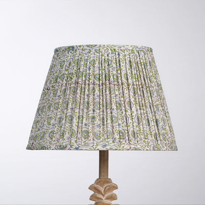 White Green Block Print Empire Lampshade – Lamps & Lighting by Inara Home available on Brown Living™. M . SKU: IHLS0021 - M. Img 4.