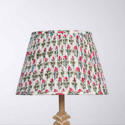 White Pink Block Print Empire Lampshade – Home Decor on Brown Living™. SKU: IHLS0026 - S. Img 2.
