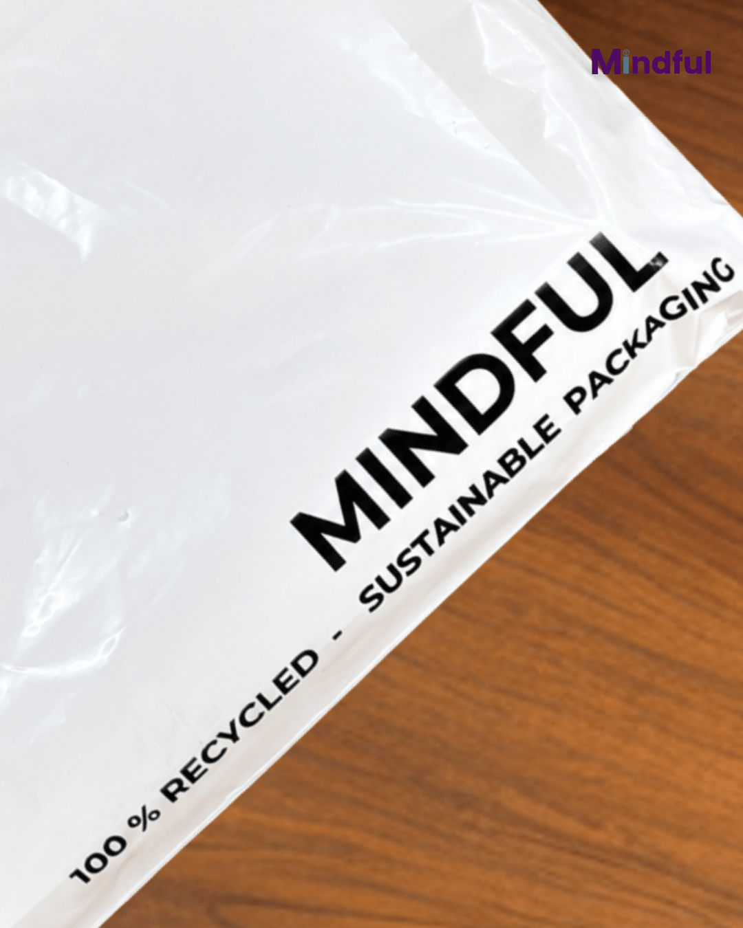 White Recycled Poly Mailer – Packing Materials on Brown Living™. SKU: MO-18. Img 3.
