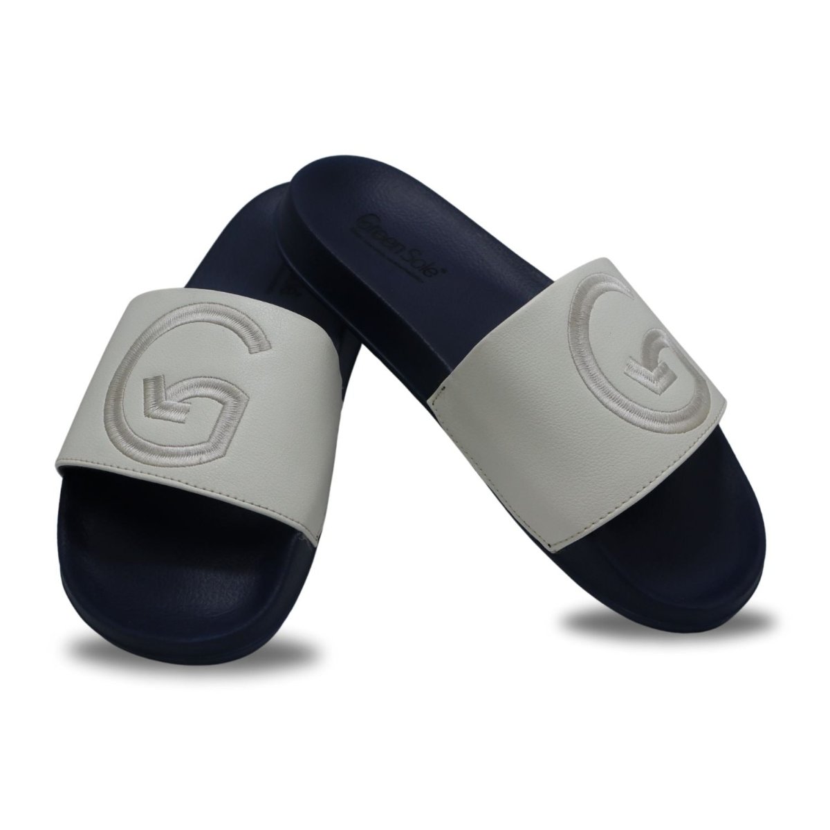 White Slider Men's Casual Slippers | Verified Sustainable by Brown Living™