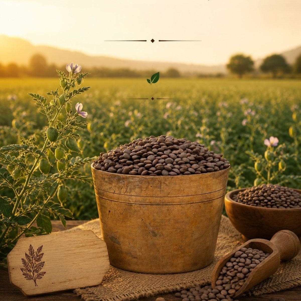 Whole Masoor Dal 500g – Protein Rich Brown Lentils – Cooking & Baking Supplies on Brown Living™. SKU: I00026. Img 1.