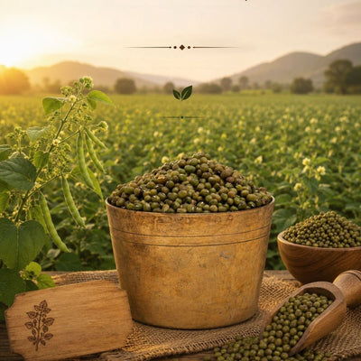 Whole Moong Green 500g – Protein Rich Whole Green Gram – Cooking & Baking Supplies on Brown Living™. SKU: I00081. Img 1.