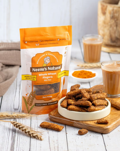 Whole Wheat Fingers Peri Peri | Spicy & Healthy Crunchy Snack – Healthy Snacks on Brown Living™. SKU: NN_07. Img 1.