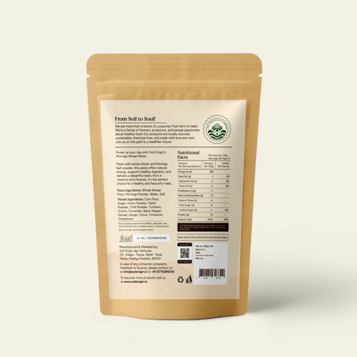 Whole Wheat Moringa Pasta | High Protein & Fiber | 200g – Snack Foods on Brown Living™. SKU: SOBSMP00G200. Img 7.