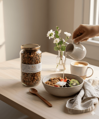 Wholesome Granola | Vegan, Gluten - Free & Refined Sugar - Free | 250g – Cereal & Meusli on Brown Living™. SKU: WGR. Img 2.