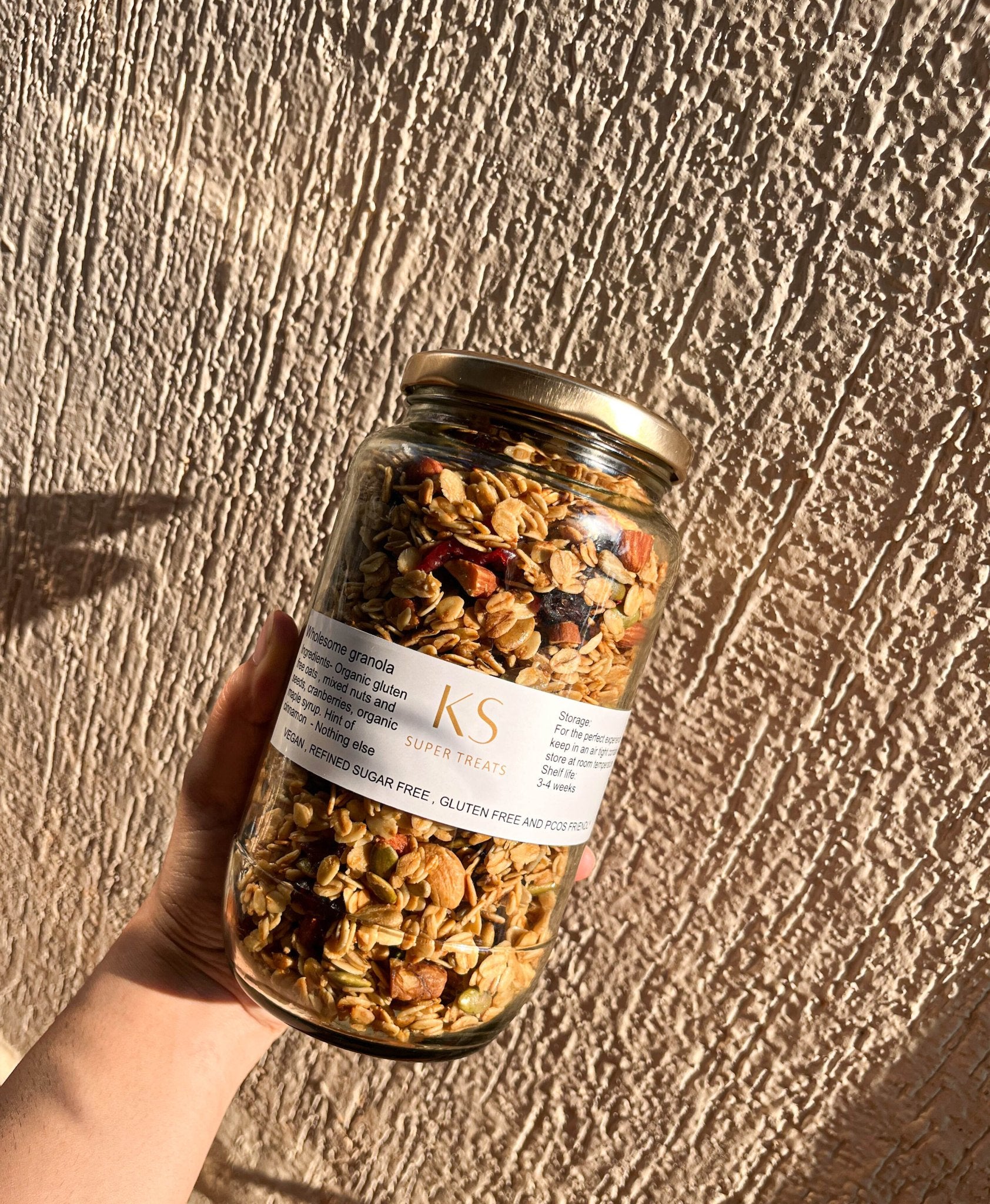 Wholesome Granola | Vegan, Gluten - Free & Refined Sugar - Free | 250g – Cereal & Meusli on Brown Living™. SKU: WGR. Img 1.