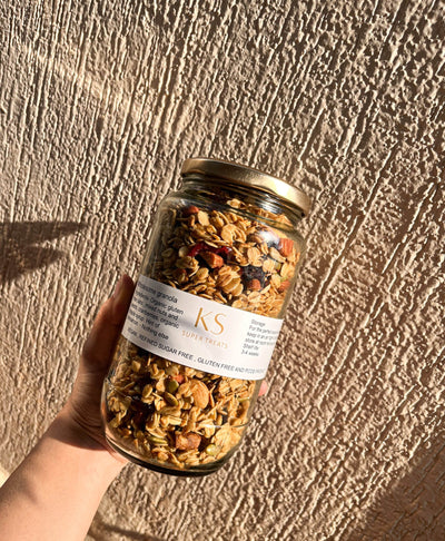 Wholesome Granola | Vegan, Gluten - Free & Refined Sugar - Free | 250g – Cereal & Meusli on Brown Living™. SKU: WGR. Img 1.