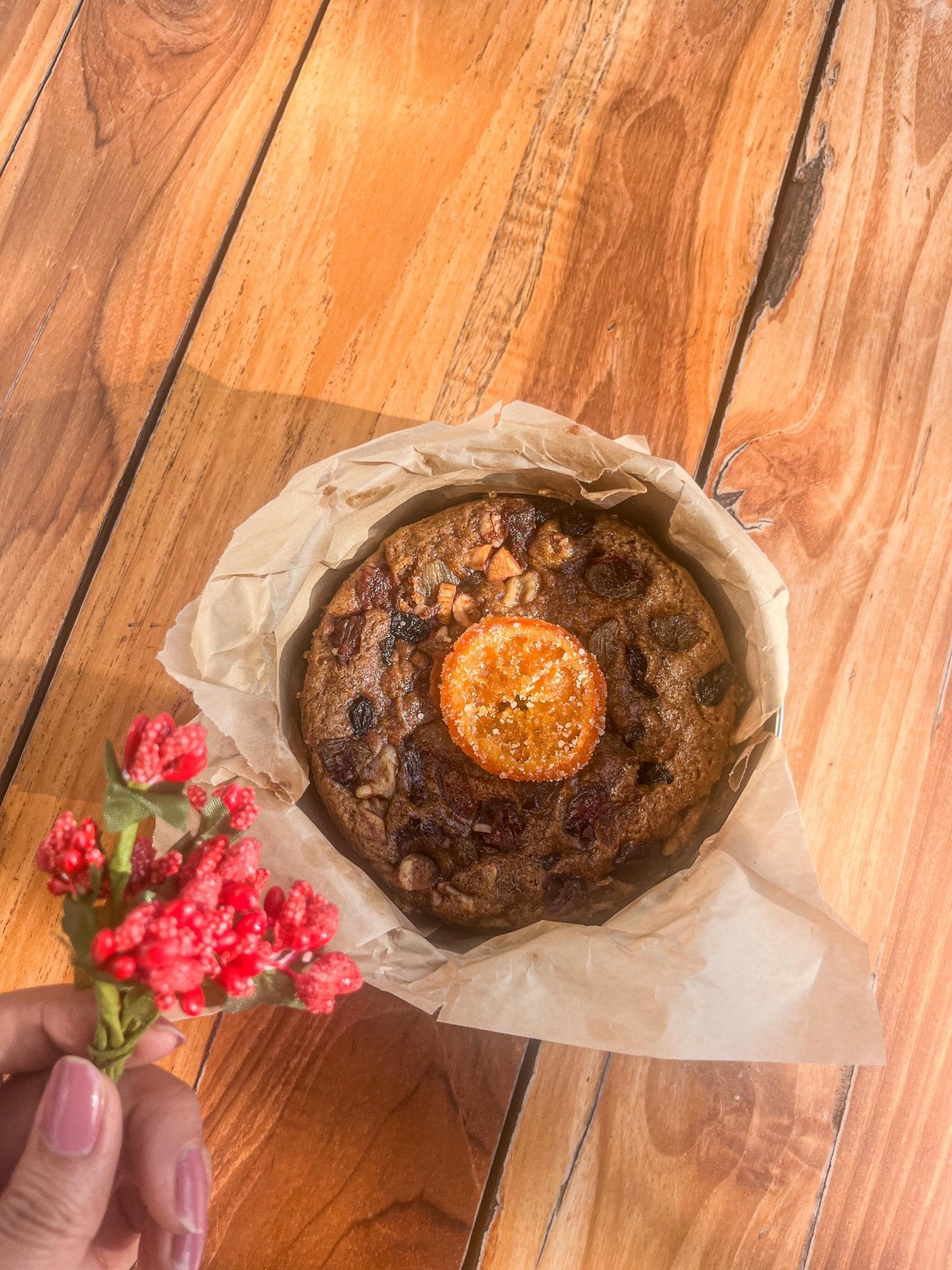 Wholesome Plum Cake (Non - Boozy) | Vegan, Gluten - Free | 350g – Healthy Snacks on Brown Living™. SKU: PPC-N. Img 3.