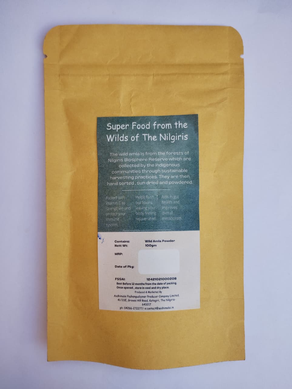 Wild Amla Health Powder | Vitamin C Rich Superfood - 100g – Powder Drink Mixes on Brown Living™. SKU: APPCL-065. Img 3.