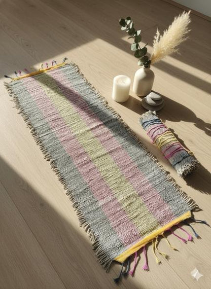 Wild Banana Fiber Mat – Handwoven Sustainable Home Décor Mat – Mats & Rugs on Brown Living™. SKU: APPCL-110. Img 4.