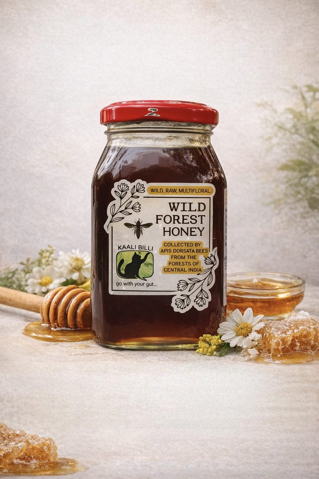 Wild Forest Honey 200g | Raw & Natural Unprocessed Honey – Honey & Syrups on Brown Living™. SKU: KBWFH. Img 1.