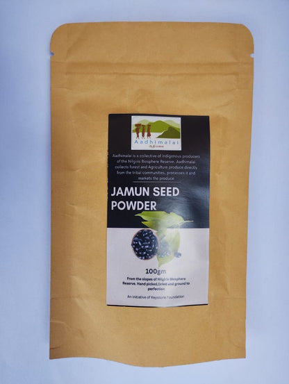 Wild Harvest Jamun Seed Powder | Natural Blood Sugar Support | 100g – Powder Drink Mixes on Brown Living™. SKU: APPCL-066. Img 2.