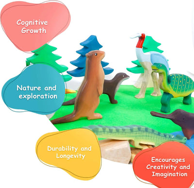 Wild Wonders of India Wooden Figurine Set | Handcrafted Wildlife Story – Learning & Educational Toys on Brown Living™. SKU: wild. Img 4.