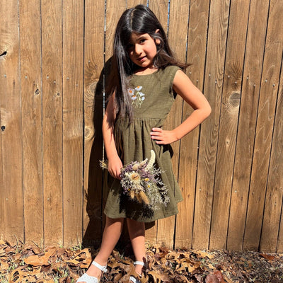Wildflower Dress for Girls | Floral Dress for Kids – Kids Frocks & Dresses on Brown Living™. SKU: SS-01-0001_6-12M. Img 1.