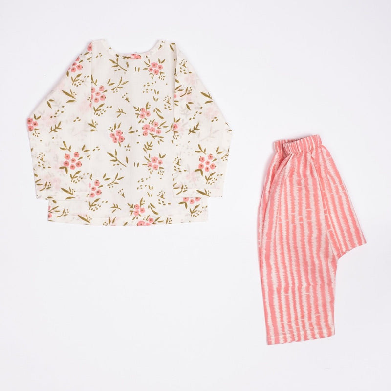 Wildflowers Pink- Infant Cotton Pyjama Set | Verified Sustainable Kids Pajamas on Brown Living™