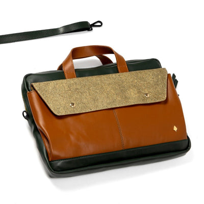Willow Vegan Leather Laptop Sleeve - Black – Laptop Sleeve on Brown Living™. SKU: LSGH2025_5003n. Img 9.