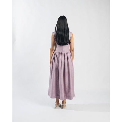 Wisteria Ankle Length Dress in Hemp for Women – Womens Dress on Brown Living™. SKU: HEM-WIS-XS. Img 4.