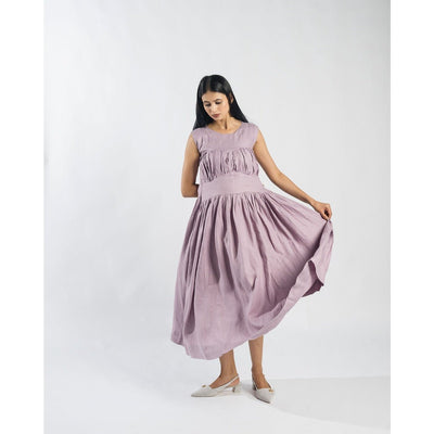 Wisteria Ankle Length Dress in Hemp for Women – Womens Dress on Brown Living™. SKU: HEM-WIS-XS. Img 2.