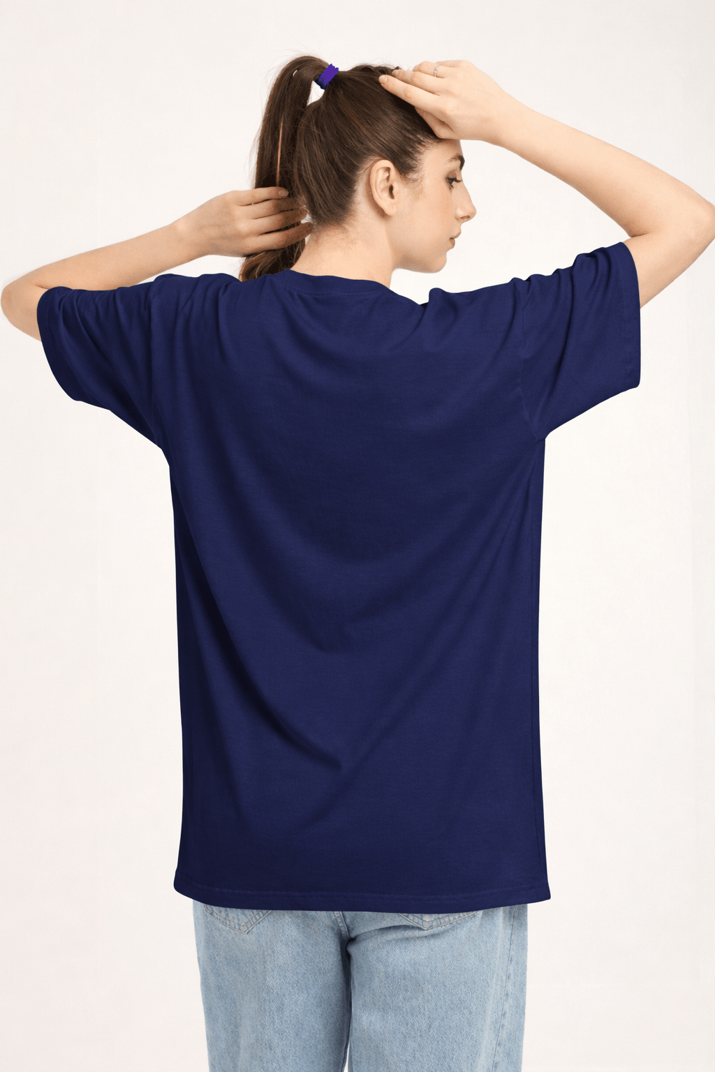 Women Oversized Bamboo Plain T-Shirt – Soft, Breathable & Sustainable – Womens T-Shirt on Brown Living™. SKU: W-PLAIN-OVERSIZ-GRAY-M. Img 24.