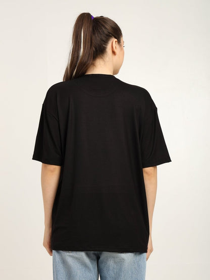 Women Oversized Bamboo T-Shirt – Soft, Breathable & Sustainable Fit – Womens T-Shirt by Bamboology available on Brown Living™. Black S. SKU: WOMEN - ADULTING - BLK - S. Img 2.