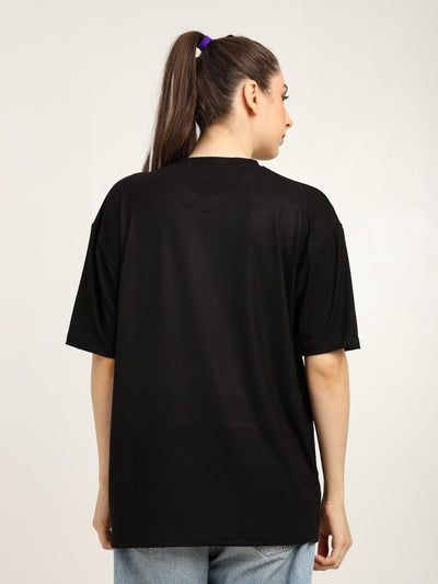 Women Oversized Bamboo T-Shirt – Soft, Breathable & Sustainable Fit – Womens T-Shirt by Bamboology available on Brown Living™. Black S. SKU: WOMEN - PROCUFF - BLK - S. Img 13.