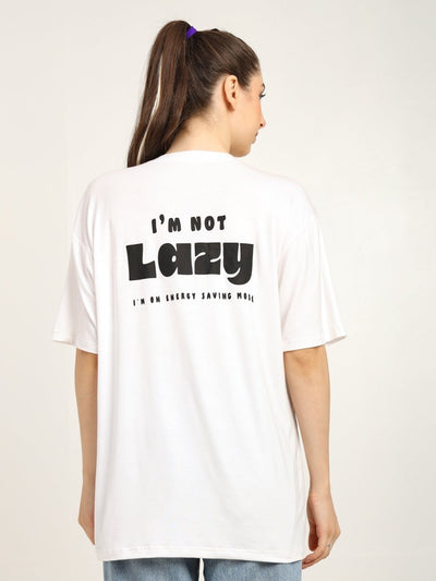 Women Oversized Bamboo T-Shirt – Soft, Breathable & Sustainable Fit – Womens T-Shirt by Bamboology available on Brown Living™. White S. SKU: WOMEN - LAZY - BETRY - WHIT - S. Img 22.