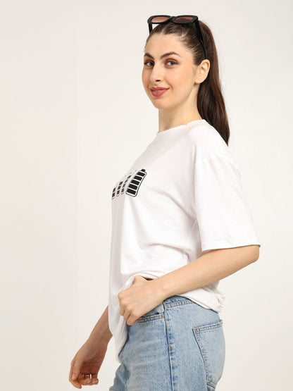 Women Oversized Bamboo T-Shirt – Soft, Breathable & Sustainable Fit – Womens T-Shirt by Bamboology available on Brown Living™. White S. SKU: WOMEN - LAZY - BETRY - WHIT - S. Img 20.