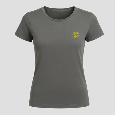 Women Tshirt - Organic - Plant Dyed - Toxin Free - Anti - Microbial – Womens T-Shirt on Brown Living™. SKU: BVW014SIG. Img 2.