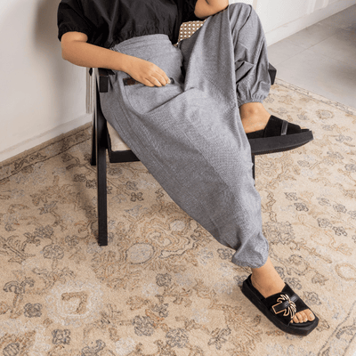 Women's Aladdin Harem Pants | Grey – Womens Pants on Brown Living™. SKU: AL - HW - 13_M. Img 4.