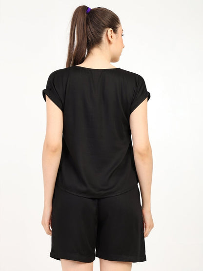 Women’s Bamboo Night Suit - Soft, Breathable & Cozy – Womens Pajamas by Bamboology available on Brown Living™. S Fuchsia. SKU: NIGHT - SUIT - FUCHSIA - S. Img 6.