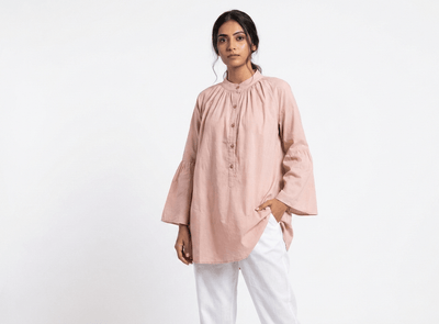 Women’s Boho Maternity Top | Soft, Breathable Comfort for Every Stage – Womens Top on Brown Living™. SKU: 2126024-03-003. Img 1.