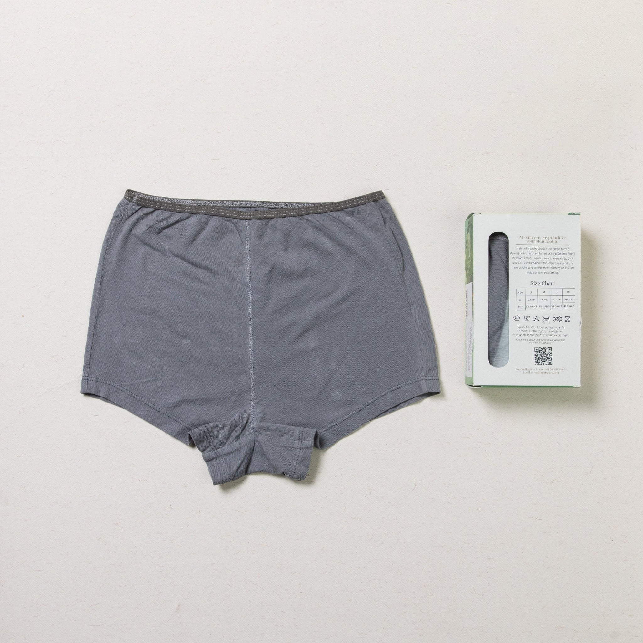 Women’s Boy - Shorts – Plant Dyed, Anti - Microbial, High Coverage – Womens Underwear on Brown Living™. SKU: BVW005BM. Img 6.