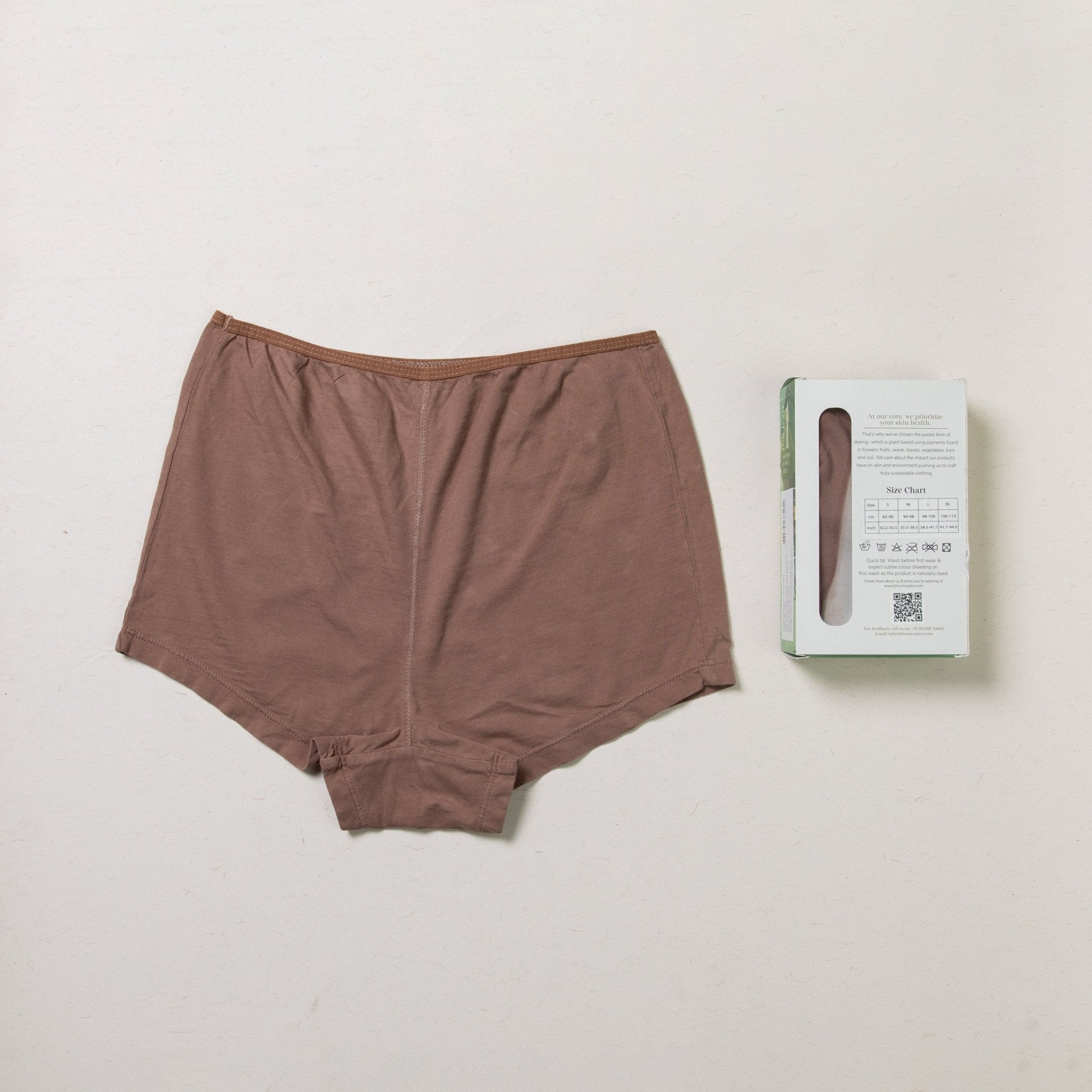 Women’s Boy - Shorts – Plant Dyed, Anti - Microbial, High Coverage – Womens Underwear on Brown Living™. SKU: BVW005BM. Img 7.