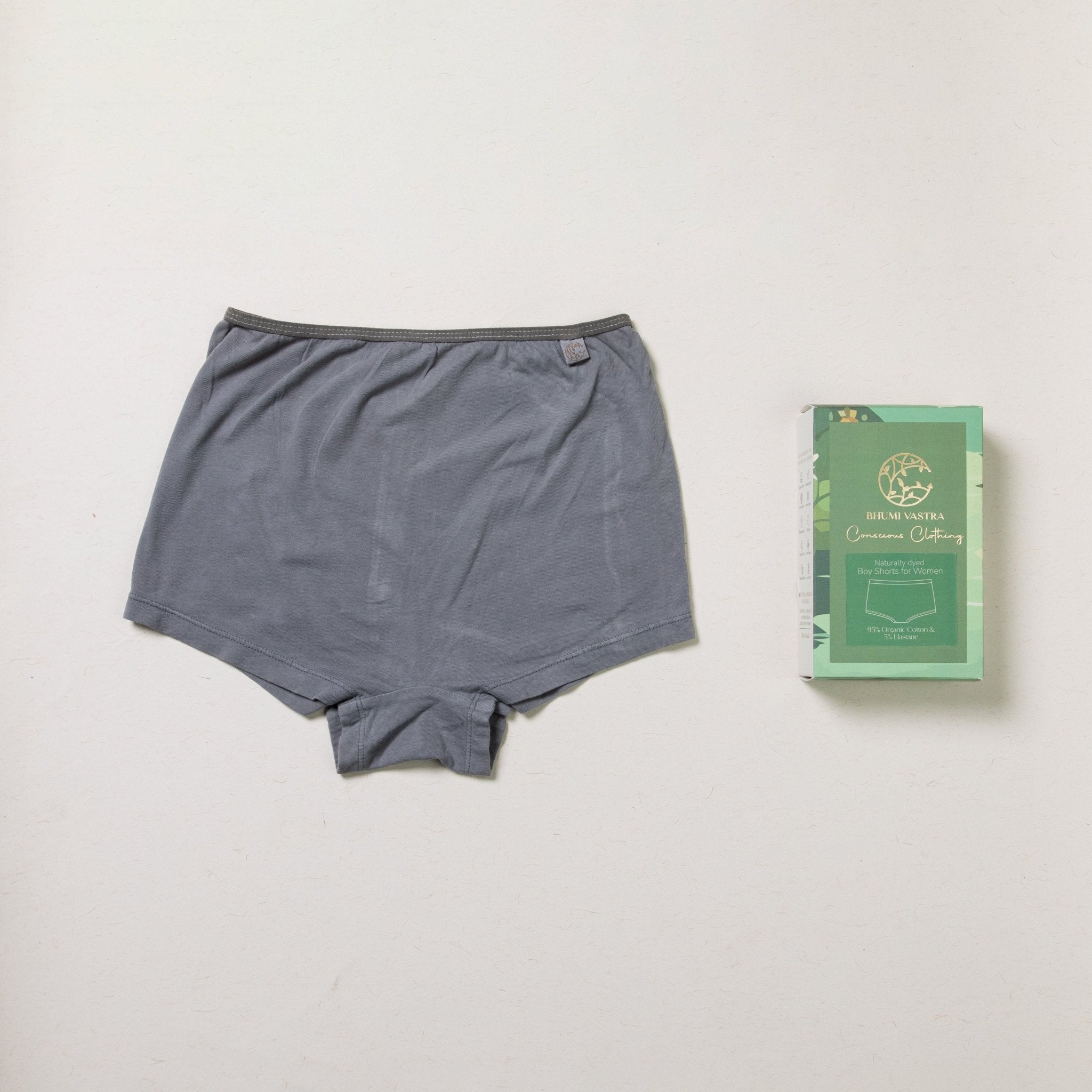 Women’s Boy - Shorts – Plant Dyed, Anti - Microbial, High Coverage – Womens Underwear on Brown Living™. SKU: BVW005MGS. Img 3.
