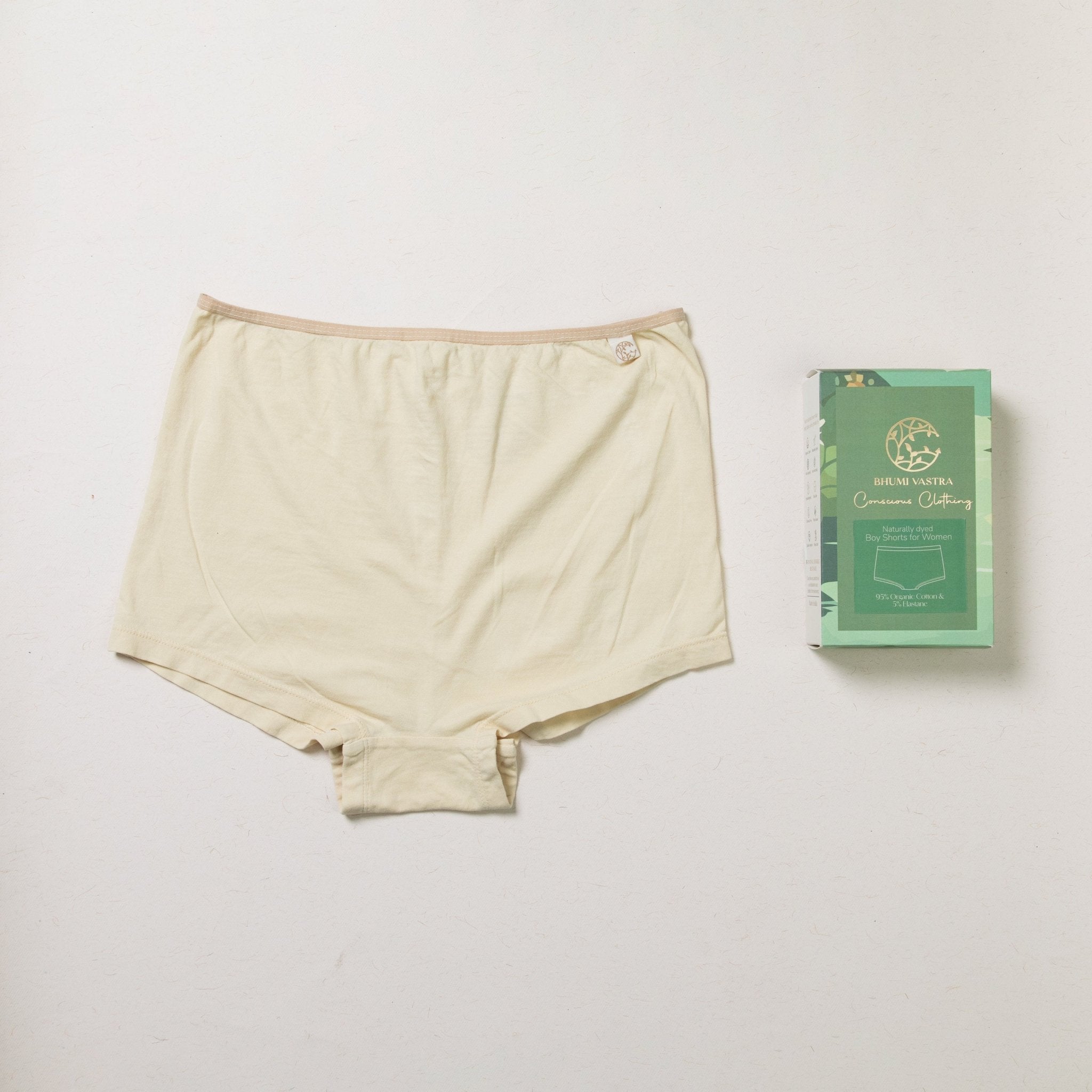 Women’s Boy - Shorts – Plant Dyed, Anti - Microbial, High Coverage – Womens Underwear on Brown Living™. SKU: BVW005YS. Img 4.