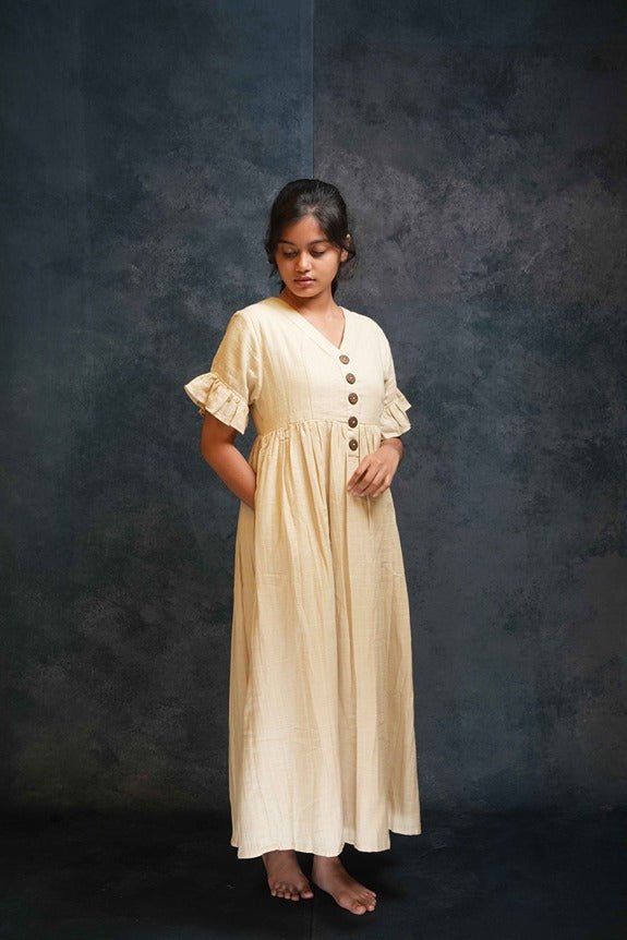 Women’s Buttoned Dress – Comfortable & Breathable Wear – Womens Dress on Brown Living™. SKU: 2126022-03-04. Img 2.