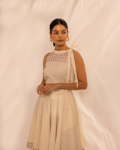 Women’s Cotton Tie Detail Top – Stylish Casual Wear – Womens Top on Brown Living™. SKU: HOA - KAN - 104. Img 2.