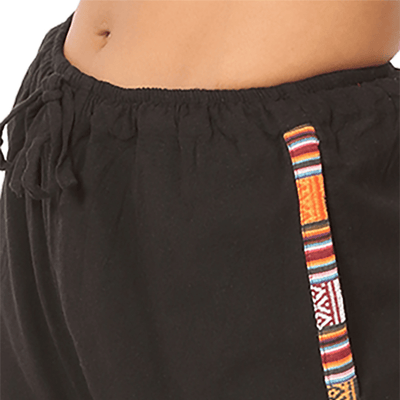 Women's Designer Harem Pants | Black | Fits Waist Size 28" to 36" – Womens Pants on Brown Living™. SKU: BT01025ND. Img 6.