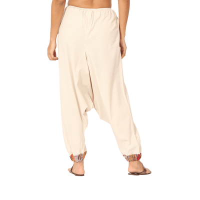 Women's Designer Harem Pants | Cream | Fits Waist Size 28" to 36" – Womens Pants on Brown Living™. SKU: BT01022ND. Img 11.