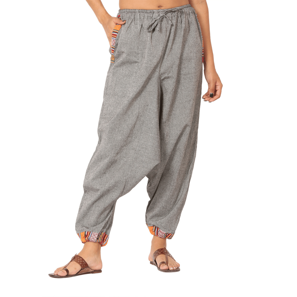 Women's Designer Harem Pants | Grey | Fits Waist Size 28" to 36" – Womens Pants by Hope - House of Pure Eco available on Brown Living™. . SKU: BT01023ND. Img 1.