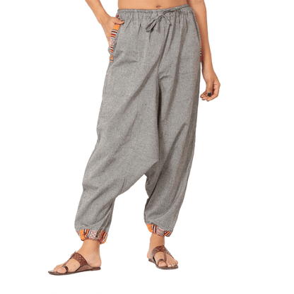 Women's Designer Harem Pants | Grey | Fits Waist Size 28" to 36" – Womens Pants by Hope - House of Pure Eco available on Brown Living™. . SKU: BT01023ND. Img 1.