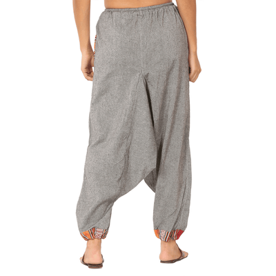 Women's Designer Harem Pants | Grey | Fits Waist Size 28" to 36" – Womens Pants on Brown Living™. SKU: BT01023ND. Img 5.
