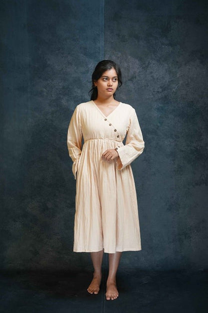 Women’s Flared Maternity Dress – Comfortable & Breathable Wear – Womens Dress on Brown Living™. SKU: 2126023-03-03. Img 1.