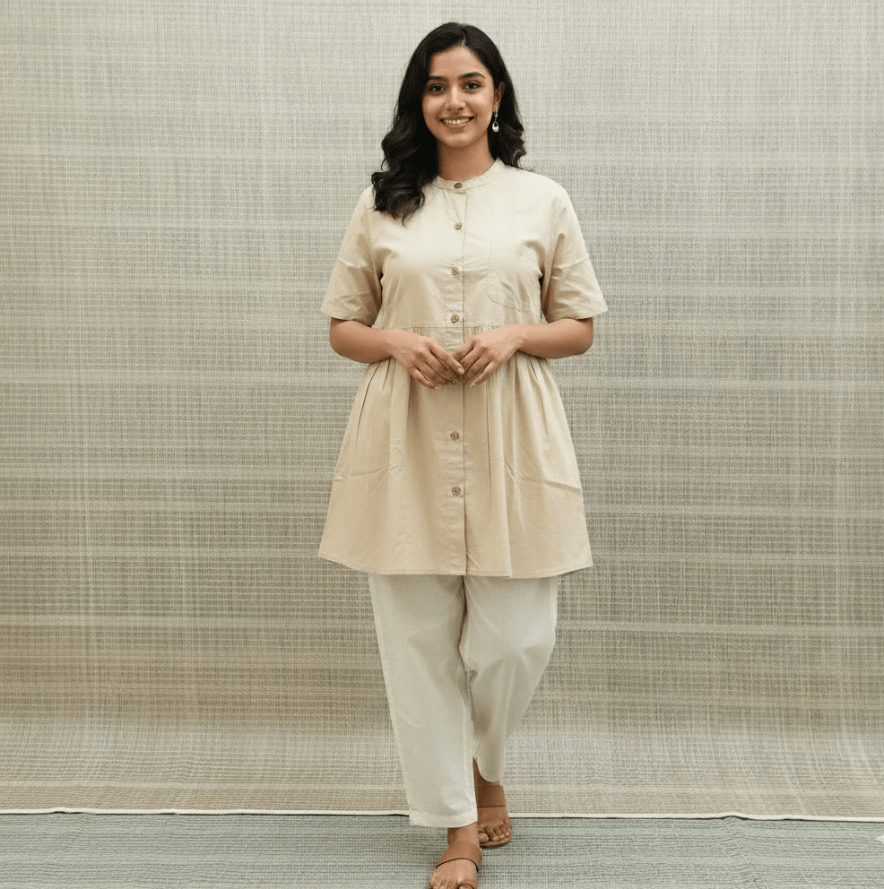 Women’s Front Open Maternity Top | Comfortable Wear for All Stages – Womens Top on Brown Living™. SKU: 2126025-03-07. Img 1.