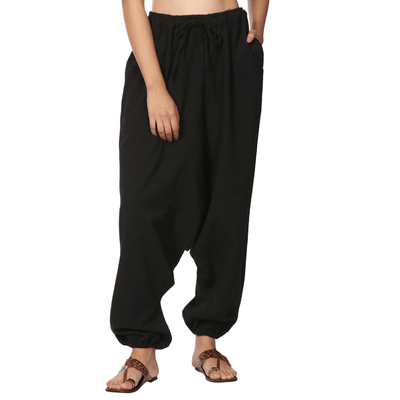 Women's Harem Pant | Black | Fits Waist Size 28" to 36" – Womens Pants on Brown Living™. SKU: BT01025. Img 1.