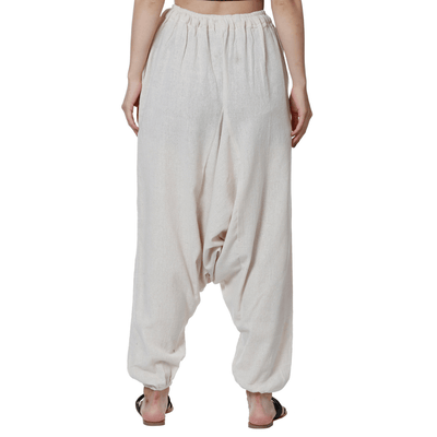 Women's Harem Pant | Cream | Fits Waist Size 28" to 36" – Womens Pants on Brown Living™. SKU: BT01022. Img 12.