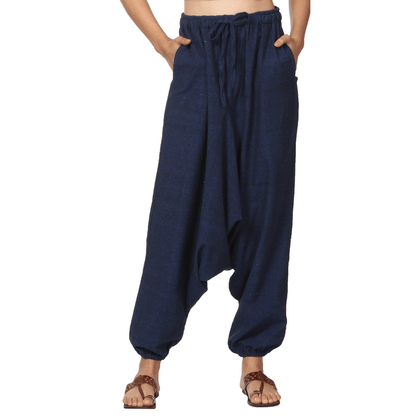 Women's Harem Pant | Dark Blue | Fits Waist Size 28" to 36" – Womens Pants by Hope - House of Pure Eco available on Brown Living™. . SKU: BT01021. Img 4.